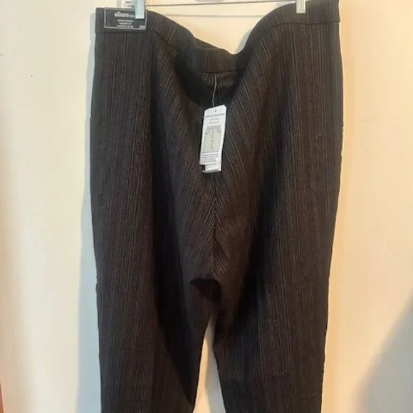 Alfred Dunner Black/Gray Stretch Allure tummy control pants, size 24W - Picture 3 of 5